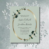 Eukalyptus Sage Gold Foil Wedite Einladung