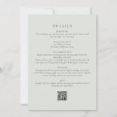 Eukalyptus Sage Green All in One Wedding Einladung (Rückseite)