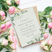 Eukalyptus Sage Green All in One Wedding Einladung