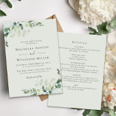Eukalyptus Sage Green All in One Wedding Einladung