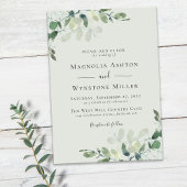 Eukalyptus Sage Green All in One Wedding Einladung