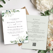 Eukalyptus Sage Green All in One Wedding Einladung