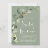 Eukalyptus Sage Green Bridal Brunch Dusche Einladung (Vorderseite)