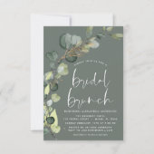 Eukalyptus Sage Green Bridal Brunch Dusche Einladung (Vorderseite)