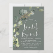 Eukalyptus Sage Green Bridal Brunch Dusche Einladung (Vorderseite)