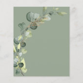 Eukalyptus Sage Green Bridal Brunch Flyer (Hinten)