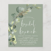 Eukalyptus Sage Green Bridal Brunch Flyer (Vorne)