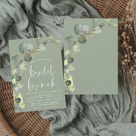 Eukalyptus Sage Green Bridal Brunch Flyer