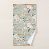 Eukalyptus Sage Green Gold Badhandtuch Set (Handtuch)