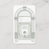 Eukalyptus Sage Green Jukebox Song Request Card Begleitkarte (Vorderseite)