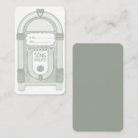 Eukalyptus Sage Green Jukebox Song Request Card
