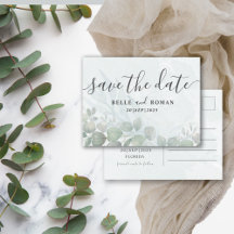 Eukalyptus Sage Green Save the Date
