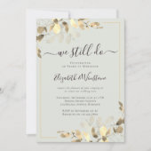 Eukalyptus Sage Green Vow Renewal Einladung (Vorderseite)