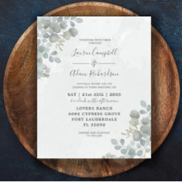 Eukalyptus Sage Green Watercolor Wedding
