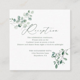 Eukalyptus Sage Green Watercolor Wedding Begleitkarte