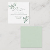 Eukalyptus Sage Green Watercolor Wedding Begleitkarte (Vorne/Hinten)