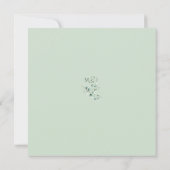 Eukalyptus Sage Green Watercolor Wedding Einladung (Rückseite)