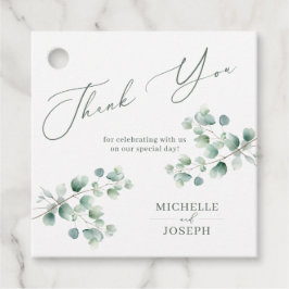 Eukalyptus Sage Green Watercolor Wedding Geschenkanhänger