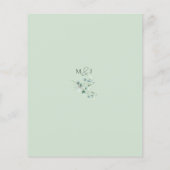 Eukalyptus Sage Green Watercolor Wedding Menu (Rückseite)