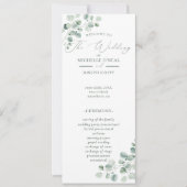 Eukalyptus Sage Green Watercolor Wedding Program (Vorderseite)