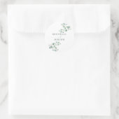Eukalyptus Sage Green Watercolor Wedding Runder Aufkleber (Tasche)