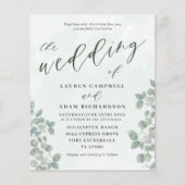 Eukalyptus Sage Green Wedding Einladung (Vorderseite)