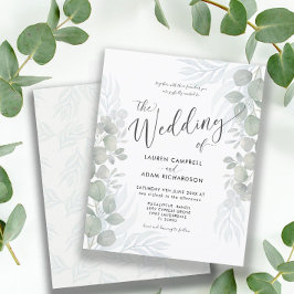 Eukalyptus Sage Green Wedding Einladung