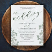 Eukalyptus Sage Green Wedding Einladung