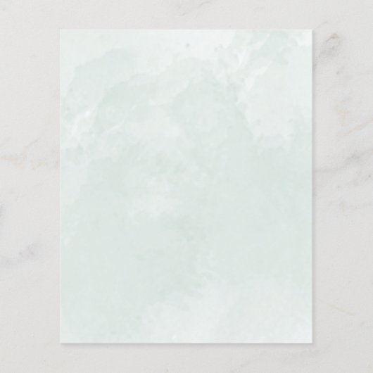 Eukalyptus sage green Wedding Einladung (Rückseite)