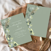 Eukalyptus Sage Green Wedding Einladung Flyer