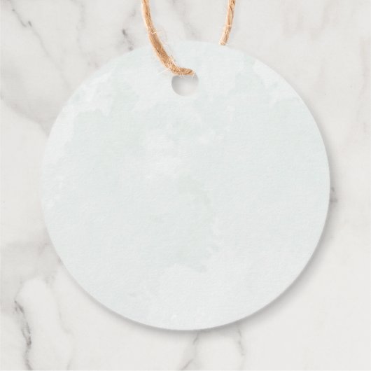 Eukalyptus Sage Green Wedding Geschenkanhänger (Rückseite)