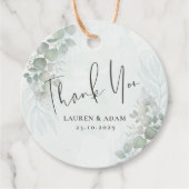 Eukalyptus Sage Green Wedding Geschenkanhänger (Vorderseite)