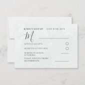 Eukalyptus sage green Wedding RSVP Karte (Rückseite)