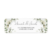 Eukalyptus Sage Green Wedding Rücksendeadresse (Vorne)
