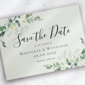 Eukalyptus Sage Green Wedding Save The Date