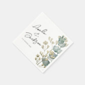 Eukalyptus Sage Green Wedding Serviette (Ecke)