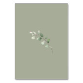 Eukalyptus Sage Green Wedding Tischnummer (Rückseite)