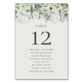 Eukalyptus Sage Green Wedding Tischnummer (Vorderseite)