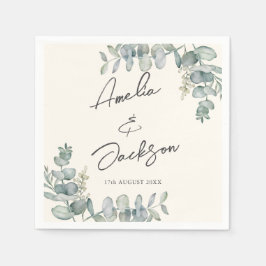 Eukalyptus Sage Green Wedkins Serviette