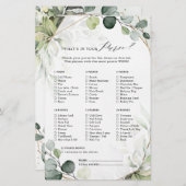 Eukalyptus Sage Greenerity Brautparty Game (Vorne/Hinten)