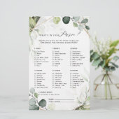 Eukalyptus Sage Greenerity Brautparty Game (Stehend Vorderseite)