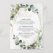Eukalyptus Sage Greenery Geometric Wedding Details Begleitkarte (Vorderseite)