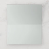 Eukalyptus Sage Greenery Moderne geometrische Hoch Platzkarte (Innenseite Aufgefaltet)