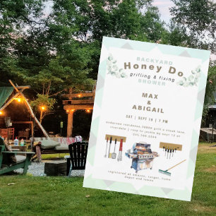 Eukalyptus-Sage-Grillen & Fixing-Paare-Dusche Einladung