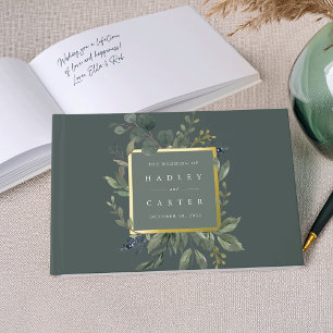 Eukalyptus & Sage Grüne Botanische Hochzeit Gästebuch