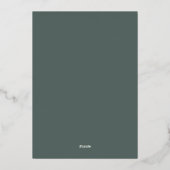 Eukalyptus & Sage Probe Abendessen Folieneinladung (Rückseite)
