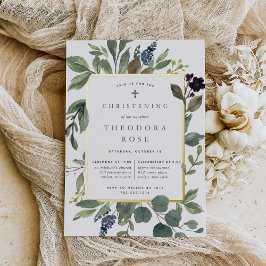 Eukalyptus & Sage Taufe oder Weihnachten Folieneinladung