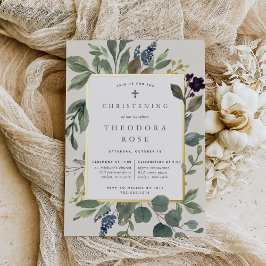 Eukalyptus & Sage Taufe oder Weihnachten Folieneinladung