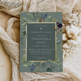 Eukalyptus & Sage Taufe oder Weihnachten Folieneinladung