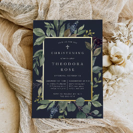 Eukalyptus & Sage Taufe oder Weihnachten Folieneinladung